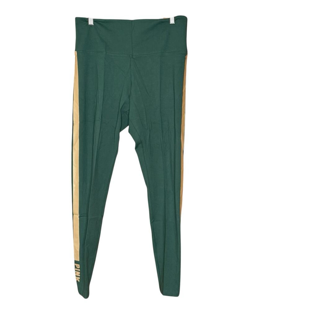 NWT PINK ACTIVE Victorias Secret Hunter Green High Waist Full Length Leggings XL